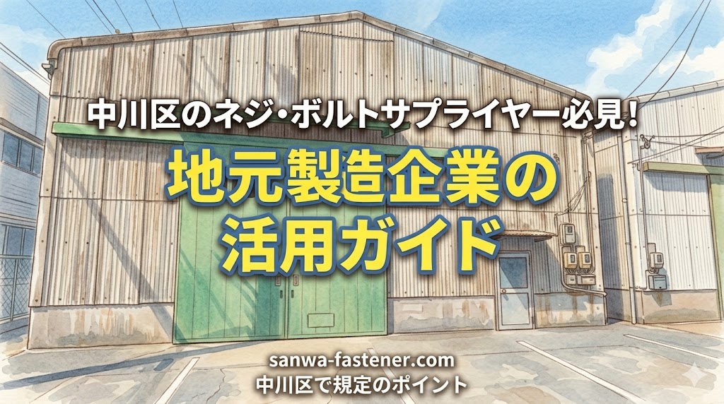 中川区のネジ・ボルトサプライヤー必見！地元製造企業の活用ガイド