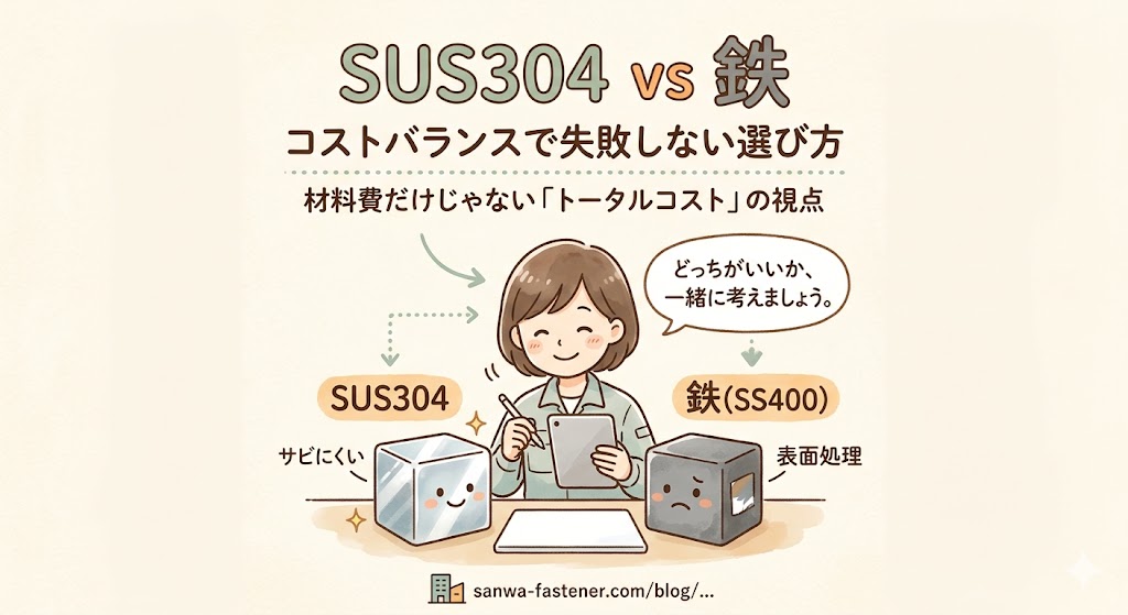 SUS304 vs 鉄：コストバランスで失敗しない選び方