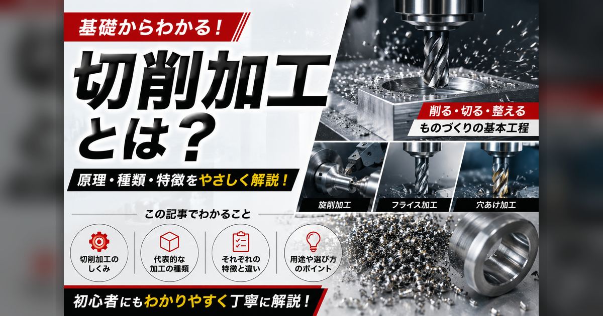 切削加工品とは？特殊ネジ・オーダーメイド部品を1個から｜旋盤・フライス加工の強みのサムネイル