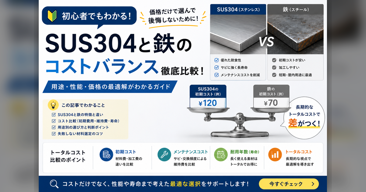SUS304か鉄か：コストと耐久性の正しいバランスの取り方のサムネイル